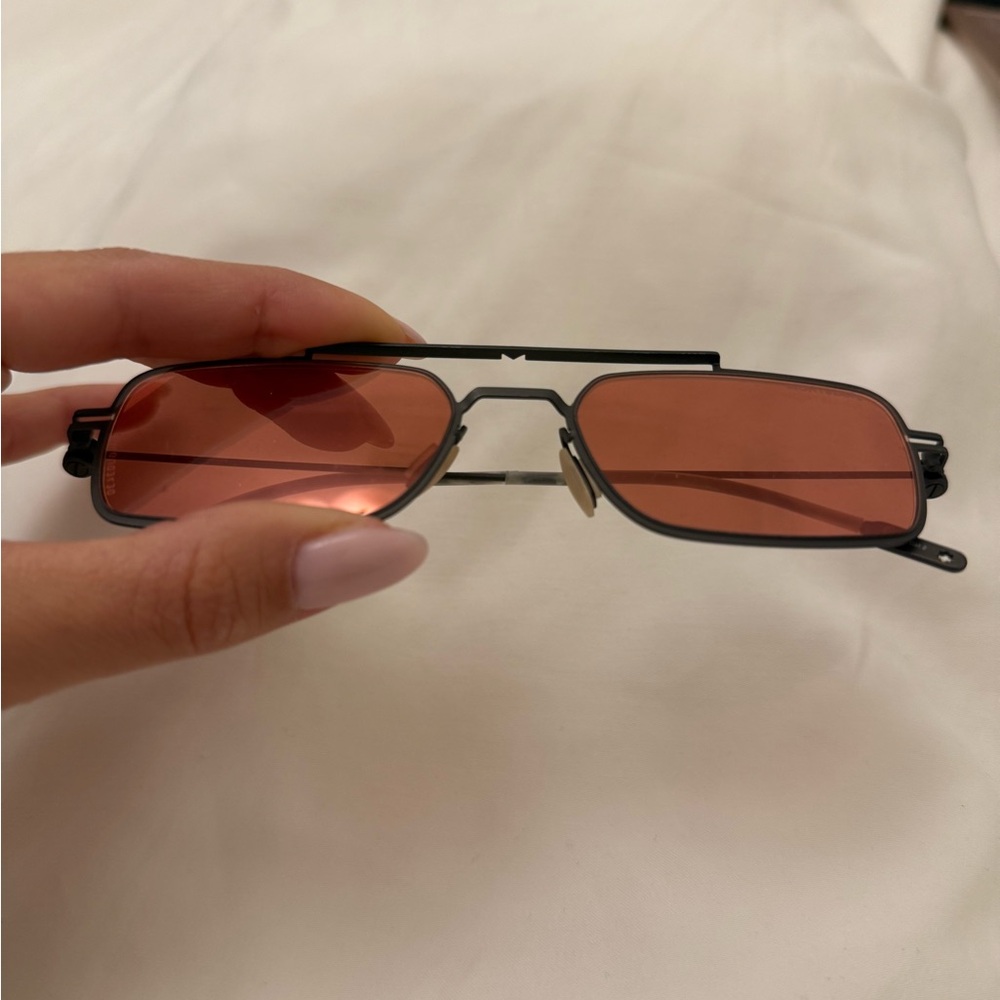 Rectangular Montblanc Sunglasses With Orange Lens… - image 2